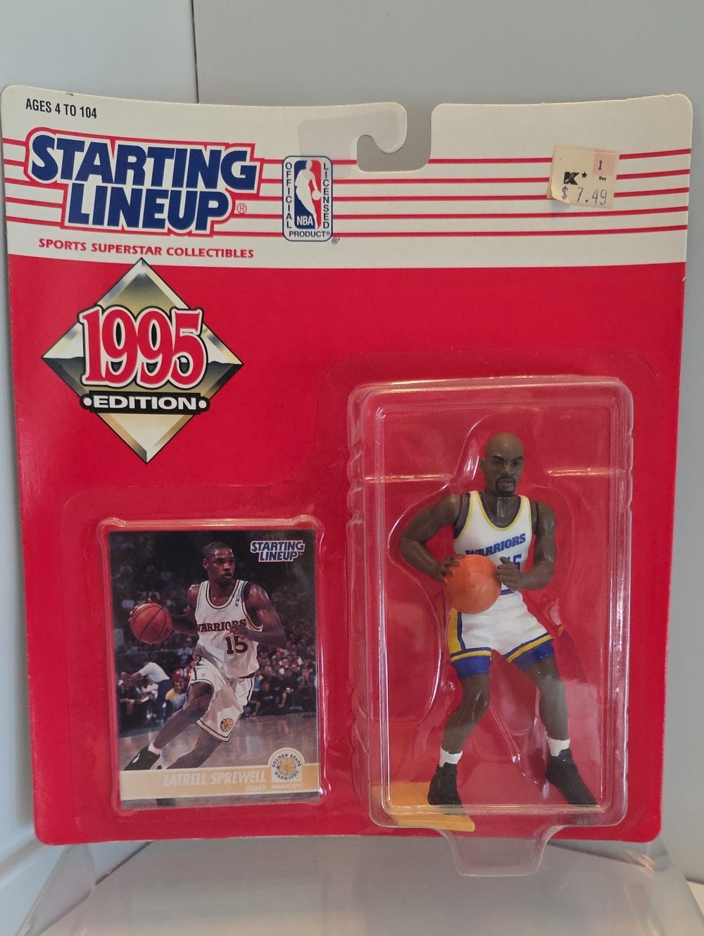 1995 Latrell Sprewell Starting Lineup Golden State Warriors Figure NBA -Unopened